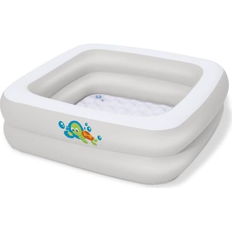 Baignoire gonflable carrée fluorescente pour bébé 86 x 86 x 25 cm (1/5)