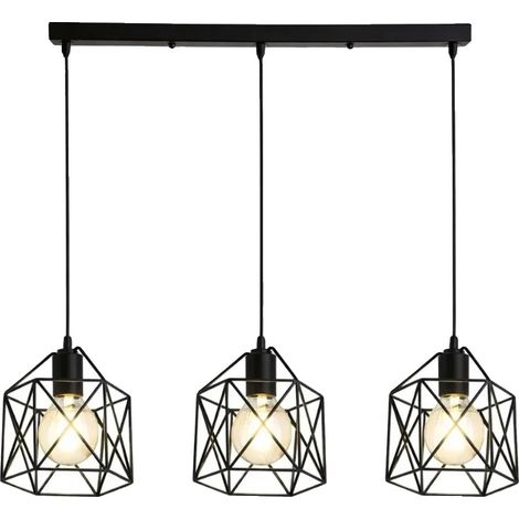 Suspension, Style Vintage, Interrupteur Tactile On/Off, Lampe suspendue SB3, PAS D'AMPOULE (1/2)