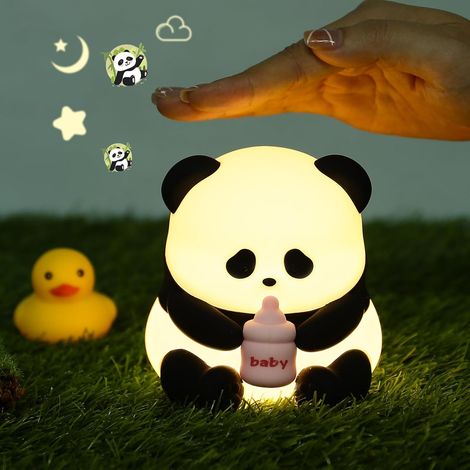 Veilleuse Panda Bébé, Veilleuse Panda pour Enfants, Veilleuse Cadeau pour Filles, Tout-Petits et Enfants, Veilleuse LED Rechargeable, Lampe Animal pour Chambre (1/5)