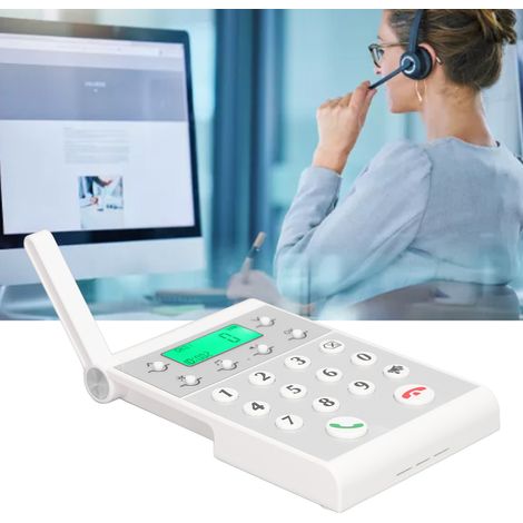 Unité principale, téléavertisseur sans fil mains libres duplex intégral, communicateur sans fil, téléavertisseur réseau blanc (1/5)