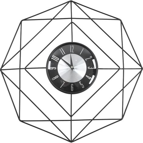 Horloge murale en fer forgé ultra silencieuse pour salon, décoration intérieure et bureau (1/5)