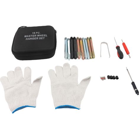 Jeu de broches d'alignement de goujons de roue, avec noyaux de Valve, capuchons, gants de clé, outil de guidage de positionnement de cintre en acier inoxydable