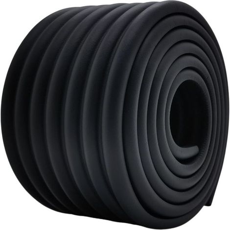 Bande de protection pour bords et coins de meubles – 20 cm × 2 m – mousse autocollante – protection anti-chocs pour bébé – découpable (Noir) (1/5)