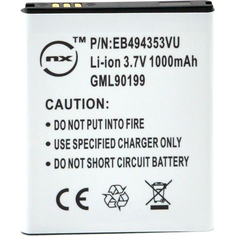 NX - Batterie téléphone, smartphone, GSM pour Samsung 3.7V 900mAh - EB494353VU