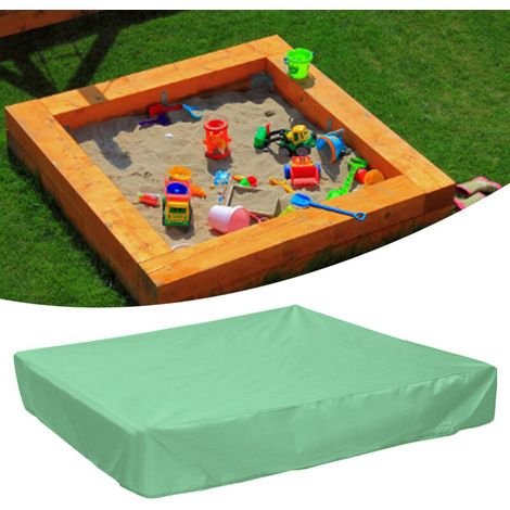 Square children's pool cover, sandbox cover, waterproof cover for garden, BackyardGreen, 200 x 200 x 20 cm (1/5)