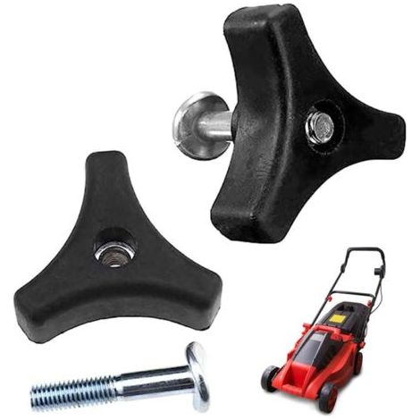 GABRIELLE 2 pcs Poignée de Tondeuse,Vis de Poignée Triangulaire pour Tondeuse à Gazon,Boulon de Poignée de Tondeuse à Gazon,Tondeuse à Gazon Accessoires,Boulon pour Tondeuse à Gazon,écrou à Ailettes