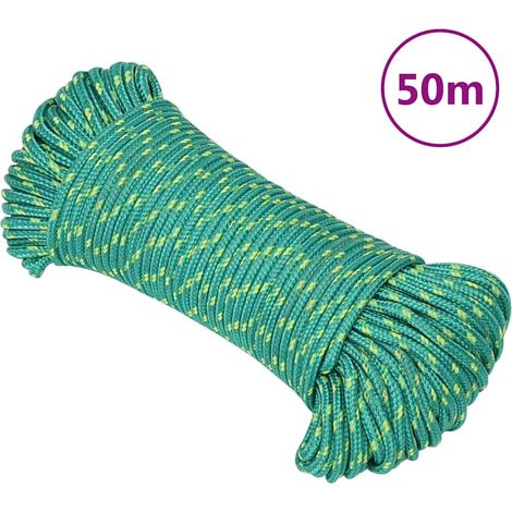 Cordage durable - Corde de bateau - Vert - 4 mm - 50 m - Polypropylène 4340546 (1/5)