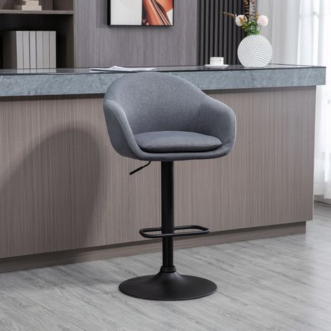 Barhocker aus Stahl in Dunkelgrau, höhenverstellbar, 360° drehbar, 54 x 54 x 112 cm (1/5)