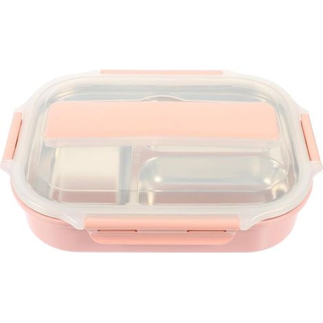 Boîte à lunch bento Artibetter en acier inoxydable 1200 ml rose (1/5)