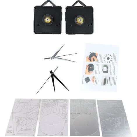 Horloge murale silencieuse précise autocollants décoratifs sans cadre suspendue pour salon chambre bureau (1/5)