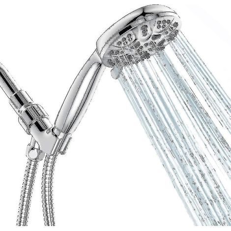 Pommeau de douche à main haute pression 6 fonctions, débit élevé (1/2)