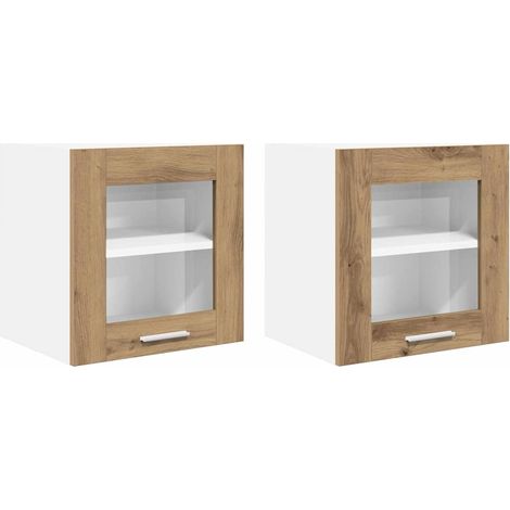 Maison Exclusive - Armadio pensile Riga 2 pcs Rovere artigianale 40 x 31 x 40 cm