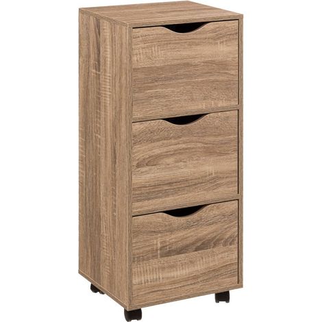 Torre de 3 puertas con ruedas efecto madera - 5five (1/7)