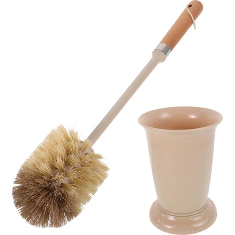 Brosse WC à Long Manche avec Support Hygiénique Poils Denses pour (1/5)