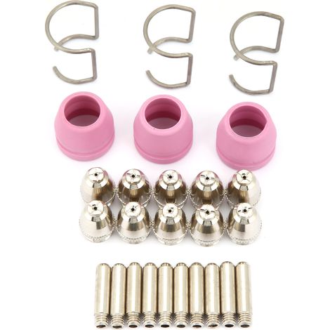 Kit da 26 pezzi per torcia da taglio al plasma AG60 SG55: materiali di consumo, elettrodi, ugelli e tazze. (1/5)