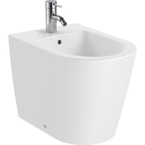 Bidet mural en porcelaine ROUND INSPIRA - ROCA Couleur : blanc mat (1/3)