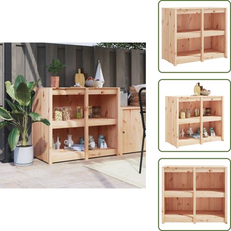 Cucina in legno - vidaXL Mobile da Cucina da Esterno MEPPEL 106x55x92 cm Legno Massello di Pino -