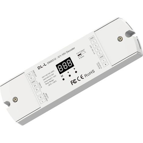 4-Kanal-DMX512-Controller – 0–10-V-Signalwandler – RGBW-LED-Digitalanzeige – Standalone- oder zentraler Steuermodus – Für Innen- und Außenbeleuchtung (1/5)