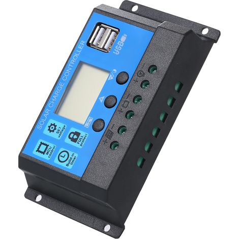 50-W-monokristallines Solarmodul mit 5 V/18 V Dual-Ausgang, 2 USB-Anschlüssen und IP65-Autoladegerät, 12-V/24-V-PWM-Regler für Blei-Säure-Batterie (1/5)