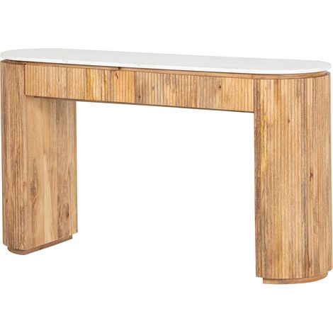 Console Tyla en bois de manguier et marbre 140 x 40 x 80 cm