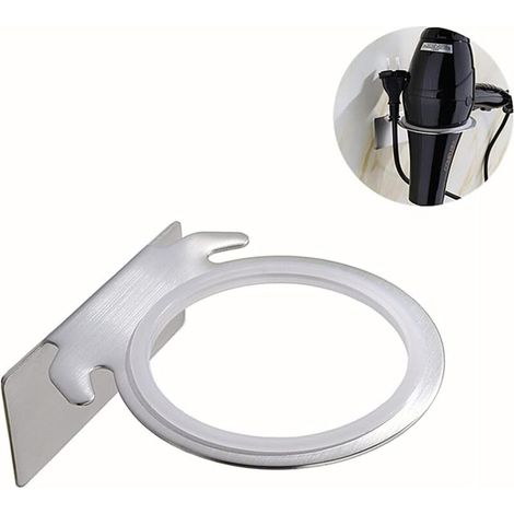 Haartrocknerhalter Der an der Wand montierte Haartrocknerhalter besteht aus Edelstahl mit 3M-Kleber - Crezuo