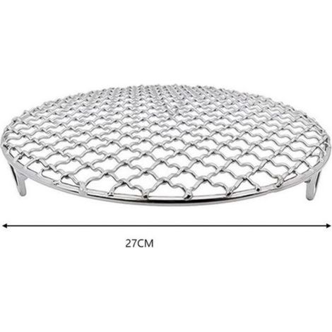 Grille De Barbecue - Acier Inoxydable - Diamètre 27 Cm - Pour Grillades En Plein Air - 1 Pièce (1/5)