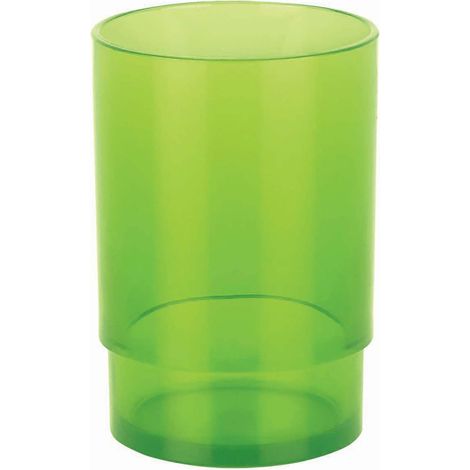 Verre à Dents en Acrylique Transparent de Couleur Vert Kiwi, Design Élégant et Pratique pour Salle de Bain, Idéal pour Un Usage Quotidien - Taille Unique, Vert Kiwi
