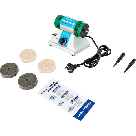 Machine à polir, moteur de 320W, vitesse réglable, vert (1/2)