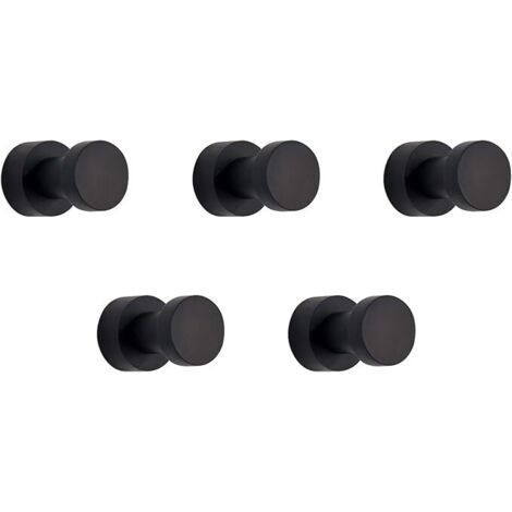 Sollbry crochet mural, crochet pour serviette pour salle de bain, cuisine, porte, armoire&placard, 5 paquets(noir) (1/4)