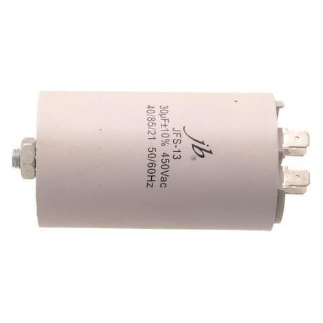 Condensateur Moteur de travail 30uf 450vac 45x98mm Faston Y M8 30mf450v 12ag024 30uf450vac-jfs13