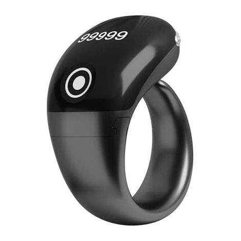 Compteur de chapelet numérique (Tasbih Ring Counter), chapelet Zikr intelligent, bague de rappel de prière électronique, taille ajustable, outil portable pour la prière à domicile, pour les musulmans. (1/5)
