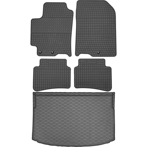 Kia Rio IV Schrägheck (2017–2023) – SET: Gummifußmatten + Kofferraummatte (1/5)