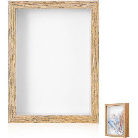 Vitrine pour fleurs séchées, cadre photo en bois ajouré, boîte de présentation pour fleurs séchées-19.50X14.50X4.50CM (1/4)