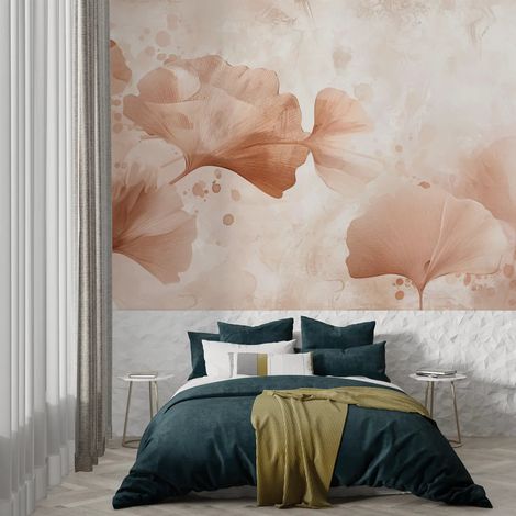 Papier Peint Japonais - Ginkgo Délicat - 500 x 270 cm (1/2)
