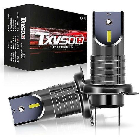 Ampoules LED H7 110 W 30 000 lm pour phares de voiture, kit de conversion Canbus, faisceau 6 000 K (wanan) - (1/3)