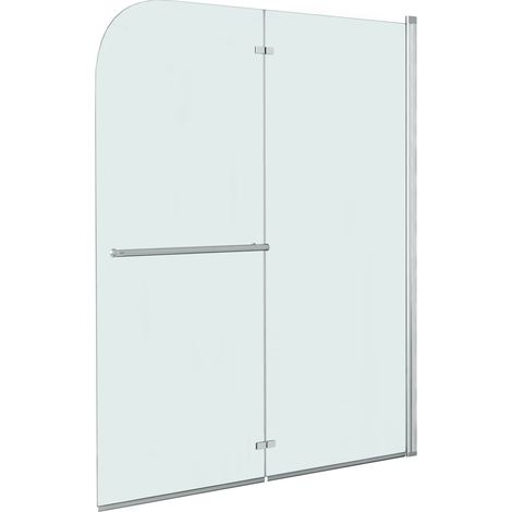 Folding Shower Enclosure 2 Panels ESG 120x140 cm vidaXL (1/5)