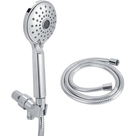 Lot de pommeau de douche multifonction G1/2in, kit avec flexible et tête de douche à main, économiseur d'eau (1/5)