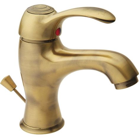 Mélangeur lavabo laiton bronzé (1/2)