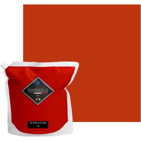 Peinture acrylique mat murs et plafonds 5L Rouge Vif Tutti a casa (1/5)