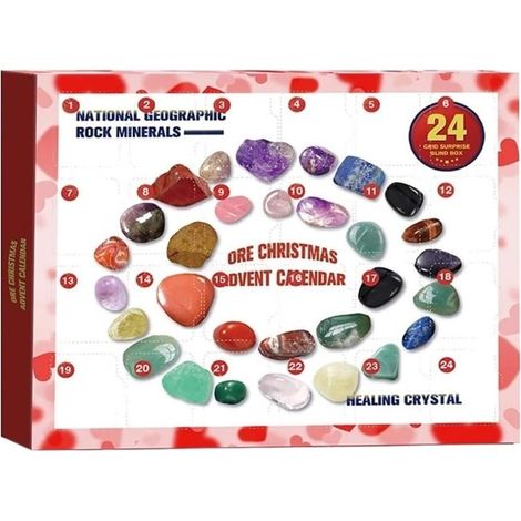 Adventskalender, Mineralkristall, Countdown bis Weihnachten, Partyüberraschung, Blindbox, Weihnachten Geschenk (1/3)