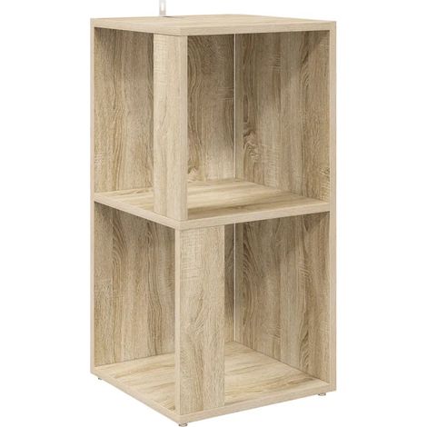 Elegante mueble esquinero rústico para espacios pequeños 33 x 33 x 67 cm fabricado en madera de roble Sonoma 020047967 (1/5)