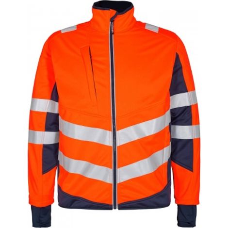 ENGEL Warnschutz Softshell Jacke Safety 1158-237-10165 Gr. XL orange/blue ink (1/2)