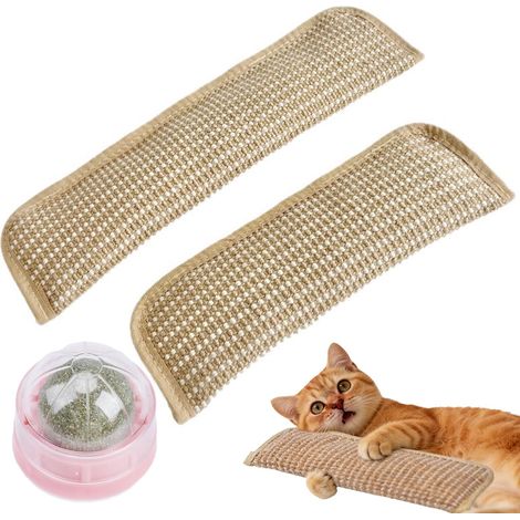 Lot de 3 coussins à herbe à chat - Jouet à mâcher pour chat - Convient pour les jeux interactifs, l'entraînement à mâcher, la protection des meubles (1/5)