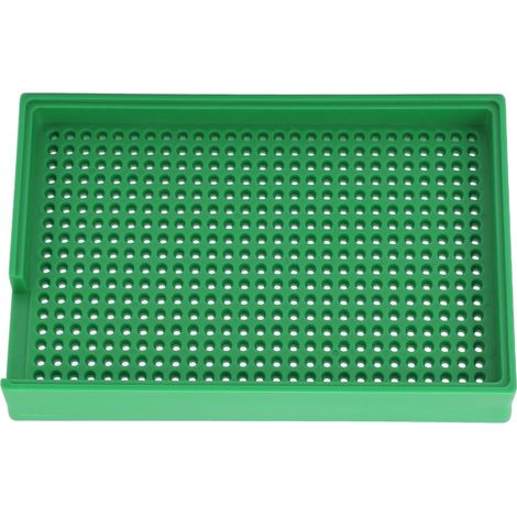 Plateau de rangement de vis à trous multiples en forme de V, ouverture uniforme, pour applications industrielles, 1‑1,5 mm/0,04‑0,06 po (459 trous) (1/5)