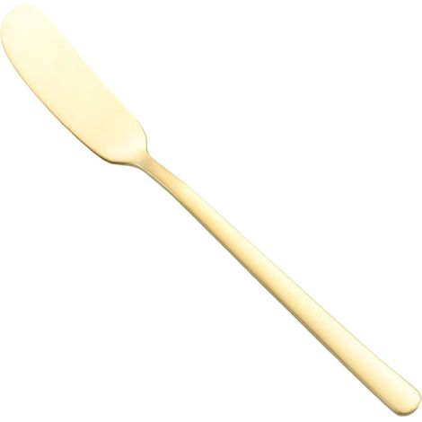 1 Couteau à beurre,Acier inoxydable 304,Manche long,Surface polie miroir,Pâtisserie et table (1/5)