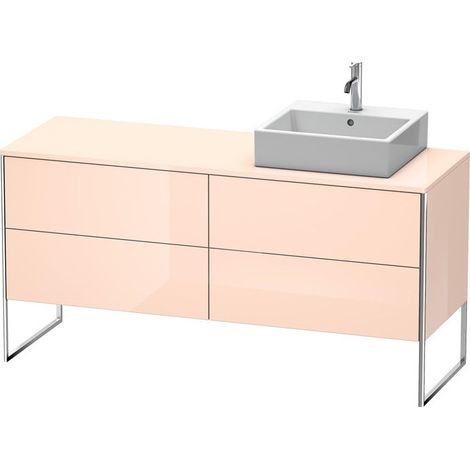 Meuble sous-vasque XSQUARE 778x1600x548m avec éclairage re perle d'abricot haute brillance