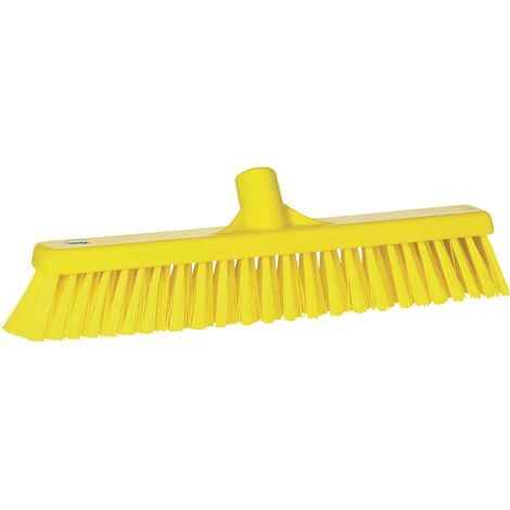 Vikan, Balai, largeur 410 mm, souple/dur, lot de 10, jaune (1/5)