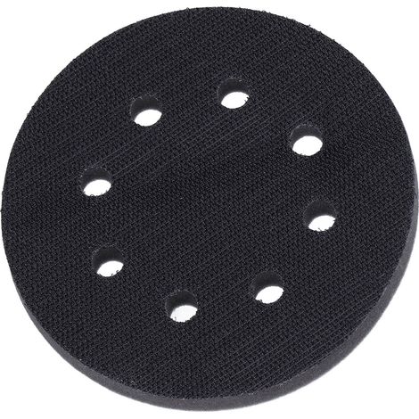 Disque de ponçage 5 pouces 8 trous en mousse douce haute densité avec bande auto-agrippante pour plateau de ponceuse (1/5)