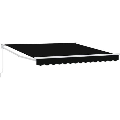 Maison Exclusive - Einziehbare Markise Schwarz 350 x 250 cm