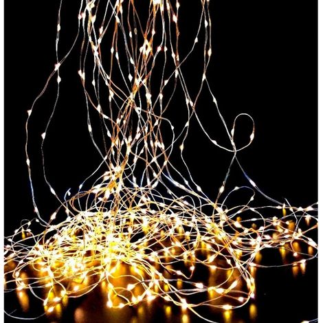 Cascade Lumineuse 400 Lumières LED Blanc Chaud
